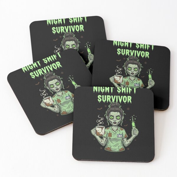 Item preview, Night Shift Survivor funny zombie nurse dark humor gift designed and sold by language-des.