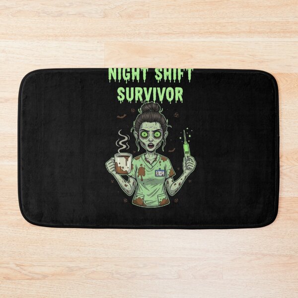 Item preview, Night Shift Survivor funny zombie nurse dark humor gift designed and sold by language-des.
