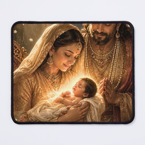 Item preview, Ram Navami Wall Art – Divine Birth of Lord Ram in Ayodhya | Hindu Canvas Print & Spiritual Home Decor designed and sold by Homyar.