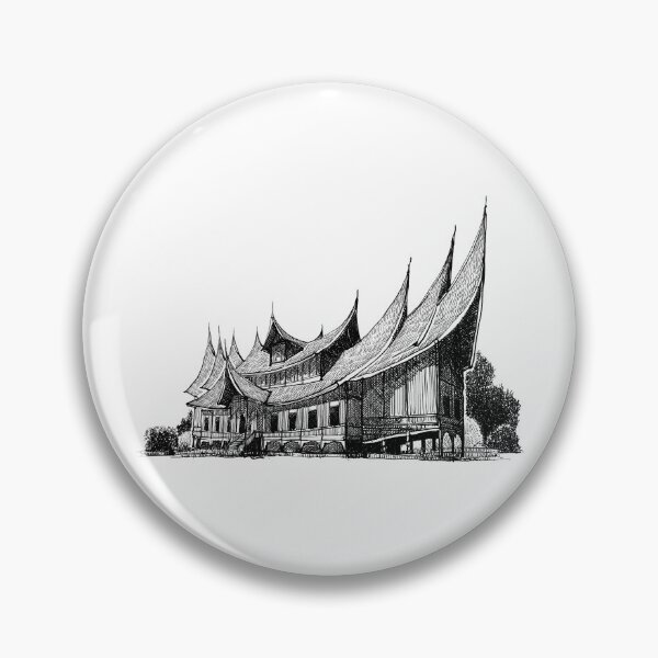 Item preview, Traditional house called Istana Pagaruyuang sketch  designed and sold by midsketcher.