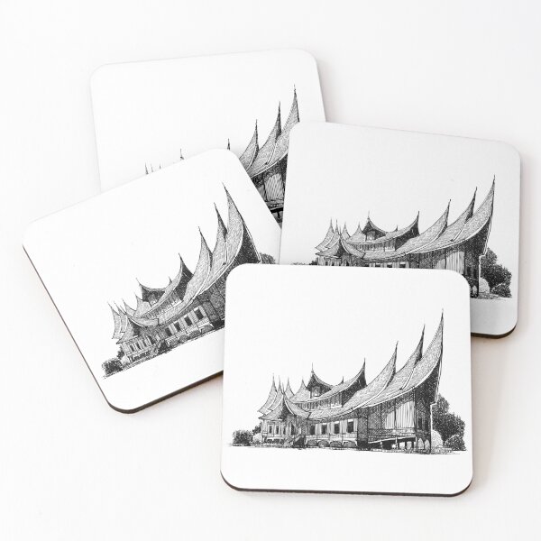 Item preview, Traditional house called Istana Pagaruyuang sketch  designed and sold by midsketcher.