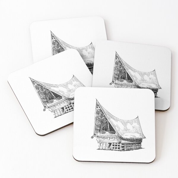 Item preview, Indonesian traditional house sketch called Bolon  designed and sold by midsketcher.