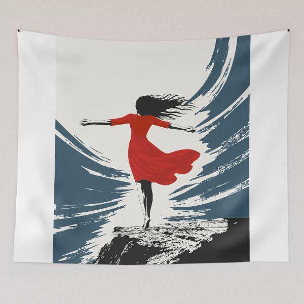 Item preview, Woman in Red Dress, Feminine Energy Decor designed and sold by Studio pod Burom.
