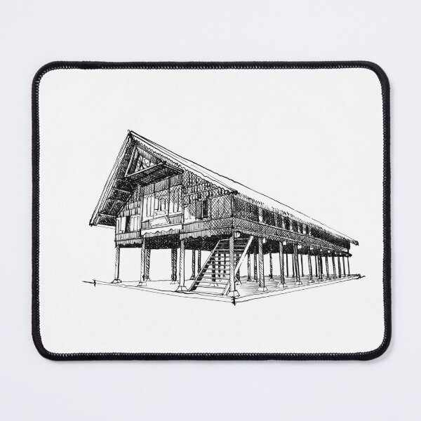Item preview, Traditional house sketch called Krong Bade designed and sold by midsketcher.