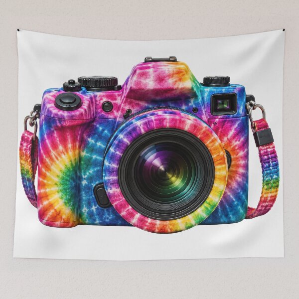 Item preview, Tie Dye Rainbow DSLR Camera Art designed and sold by jgvisualarts.