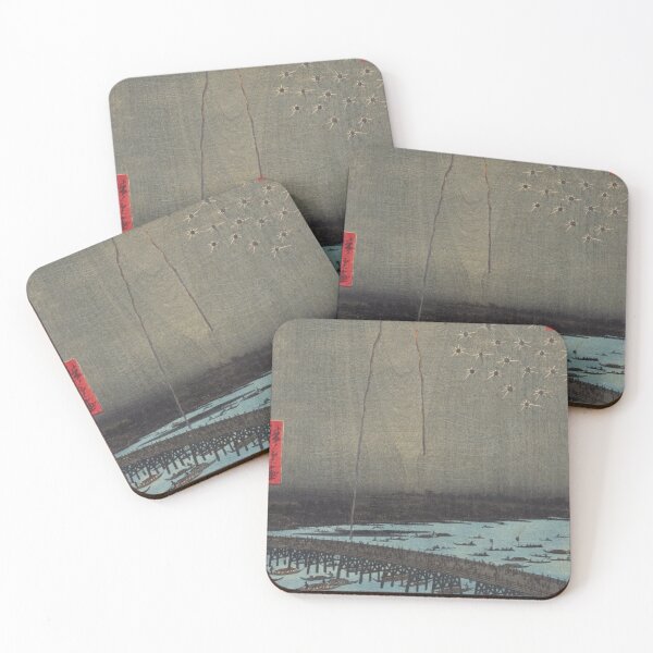 Item preview, Vintage Japanese Fireworks over Ryogoku Bridge by Hiroshige） designed and sold by vekotpu.
