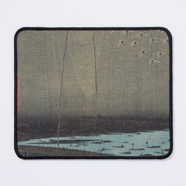 Item preview, Vintage Japanese Fireworks over Ryogoku Bridge by Hiroshige) designed and sold by vekotpu.