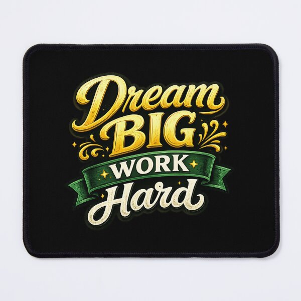 Item preview, Dream Big Work Hard Typography Designed designed and sold by FaisalDesigningStore.