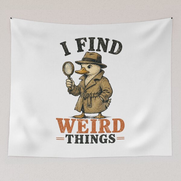Item preview, I Find Weird Things Duck Detective – Funny Paranormal Investigator Vintage Retro Design designed and sold by Extravanganzza.