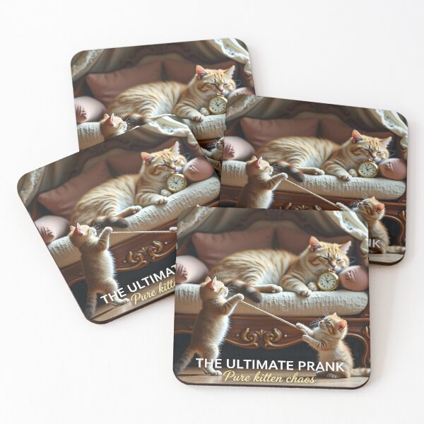 Item preview, Mischievous Ginger Kittens Playing Ultimate Prank on Sleeping Mother Cat designed and sold by Creative-RE.