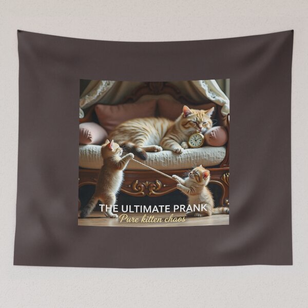 Item preview, Mischievous Ginger Kittens Playing Ultimate Prank on Sleeping Mother Cat designed and sold by Creative-RE.