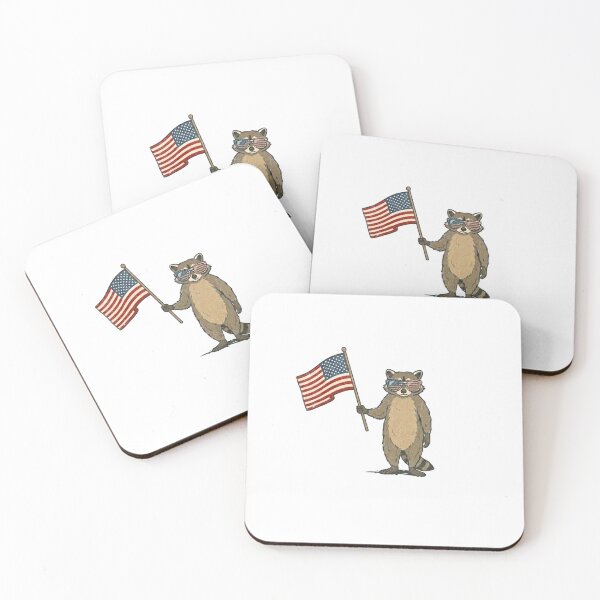 Item preview, Vintage Patriotic Raccoon American Flag Sunglasses designed and sold by EvrmoodCo.