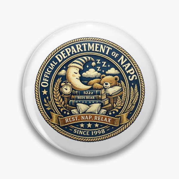 Item preview, Official Department of Naps Since 1998 Vintage Government Seal Sticker | Funny Sleep Lover Design designed and sold by MrDev.