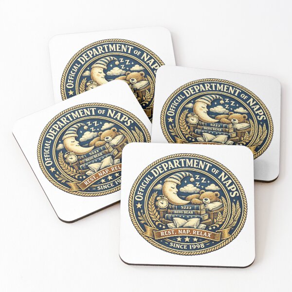 Item preview, Official Department of Naps Since 1998 Vintage Government Seal Sticker | Funny Sleep Lover Design designed and sold by MrDev.