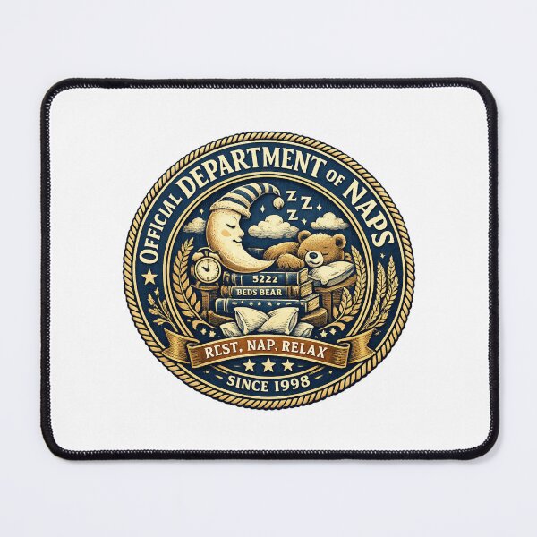 Item preview, Official Department of Naps Since 1998 Vintage Government Seal Sticker | Funny Sleep Lover Design designed and sold by MrDev.