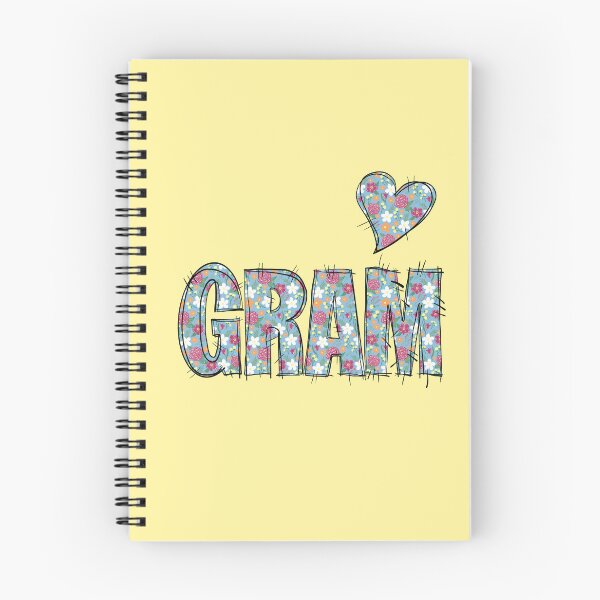 Item preview, Gram Grandma Floral Stitch Pattern with yellow background  designed and sold by missmann.