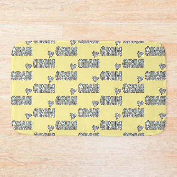 Item preview, Gram Grandma Floral Stitch Pattern with yellow background  designed and sold by missmann.