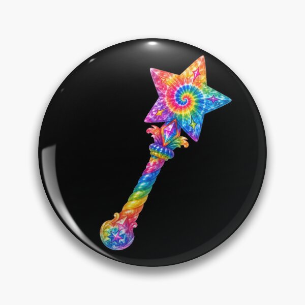 Item preview, Rainbow Tie-Dye Magic Star Wand designed and sold by jgvisualarts.