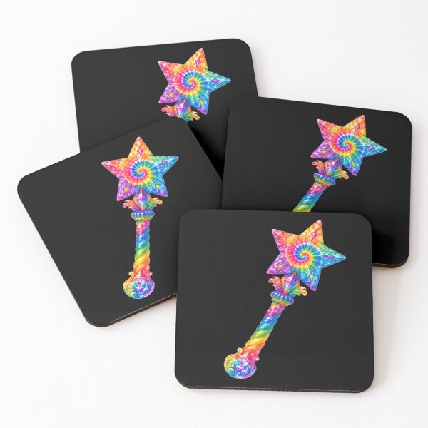 Item preview, Rainbow Tie-Dye Magic Star Wand designed and sold by jgvisualarts.