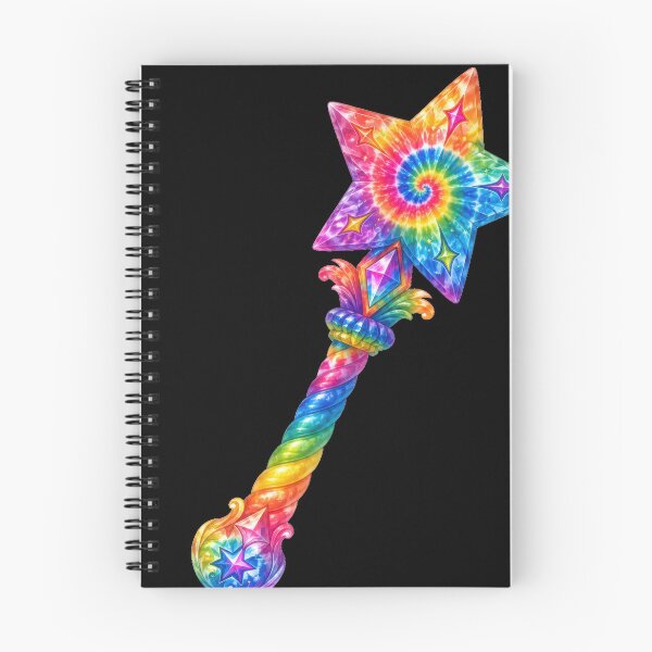 Item preview, Rainbow Tie-Dye Magic Star Wand designed and sold by jgvisualarts.