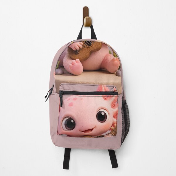 Item preview, Cute Pink Axolotl Playing Ukulele Guitar Claymation designed and sold by ArtdesignsA.