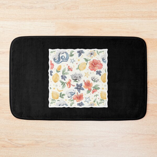 Item preview, Pastel Lemon Hibiscus Floral Pattern Sticker designed and sold by FestivityFinds.
