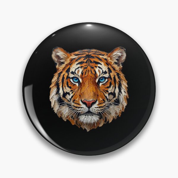 Item preview, Tiger Portrait Impasto Oil Painting Art designed and sold by EvrmoodCo.
