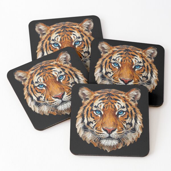 Item preview, Tiger Portrait Impasto Oil Painting Art designed and sold by EvrmoodCo.