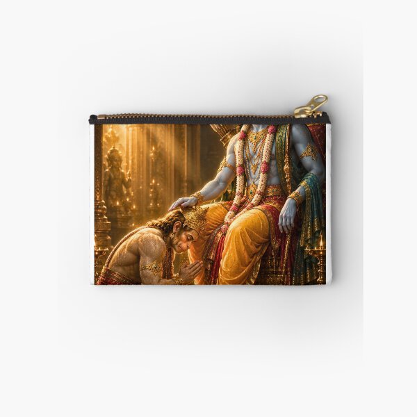 Item preview, Ram Navami Hanuman at Lord Ram's Feet Wall Art | Ultimate Devotion Artwork | Premium Hindu Canvas Print designed and sold by Homyar.