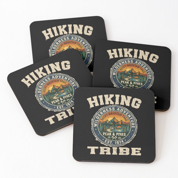 Item preview, Hiking Wilderness Adventure Tribe Graphic | Rocky Mountain Trail Badge Design designed and sold by Jt41.