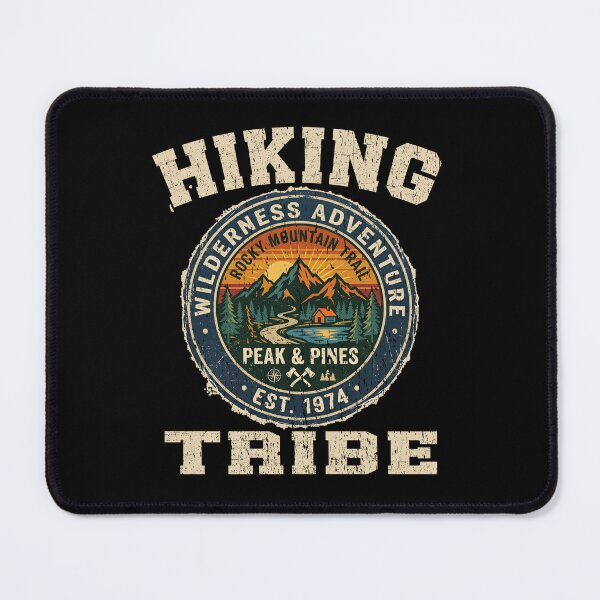 Item preview, Hiking Wilderness Adventure Tribe Graphic | Rocky Mountain Trail Badge Design designed and sold by Jt41.