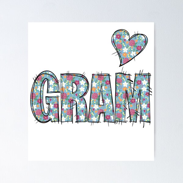 Item preview, Gram Grandma Floral Stitch Pattern designed and sold by missmann.