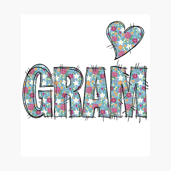 Item preview, Gram Grandma Floral Stitch Pattern designed and sold by missmann.
