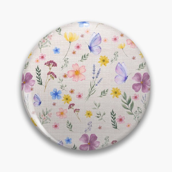 Item preview, Retro botanical wildflowers décor, neutral colors floral design designed and sold by ArtClipNest.
