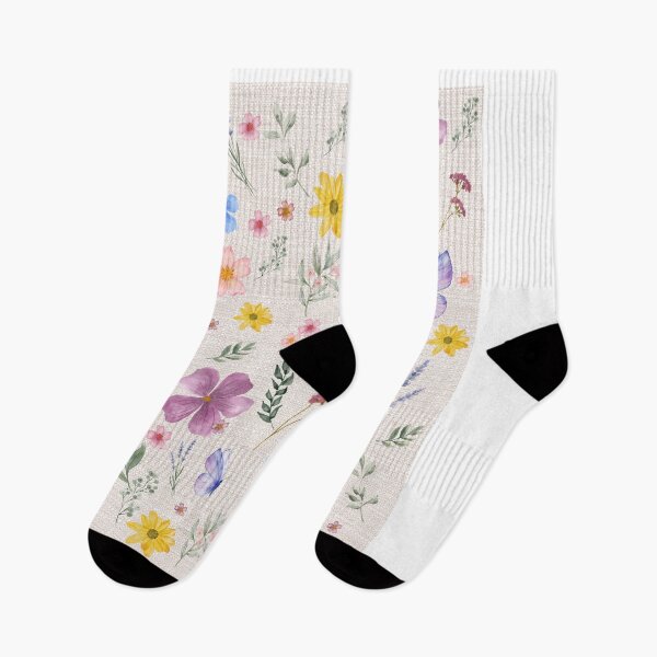 Item preview, Retro botanical wildflowers décor, neutral colors floral design designed and sold by ArtClipNest.