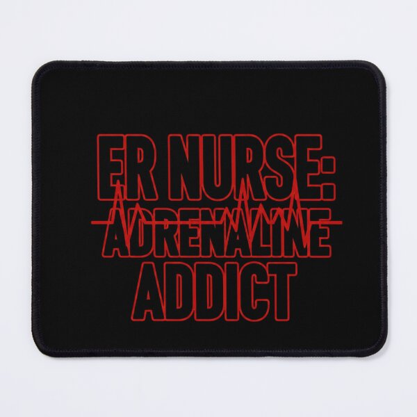 Item preview, ER Nurse Adrenaline Addict EKG bold emergency room gift designed and sold by language-des.