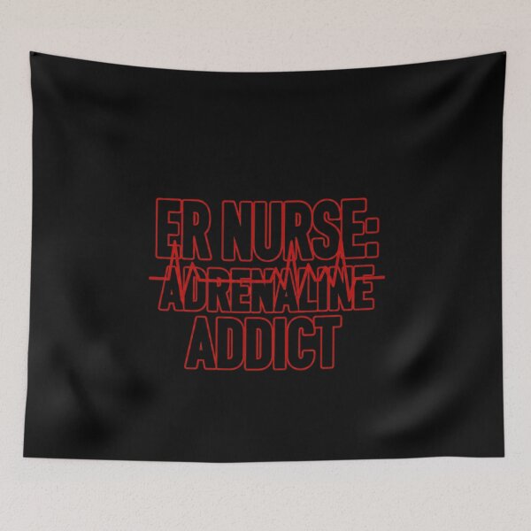 Item preview, ER Nurse Adrenaline Addict EKG bold emergency room gift designed and sold by language-des.
