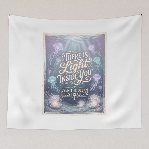 Item preview, There Is Light Inside You – Ocean Therapy Poster Design designed and sold by Sea Gem.