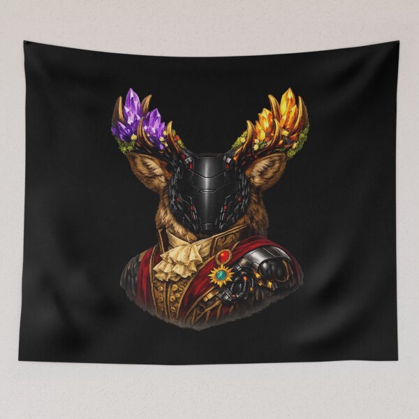 Item preview, Cyberpunk Stag Lord — Crystal Antler Victorian Dark Fantasy Art designed and sold by ArtoryWorks.