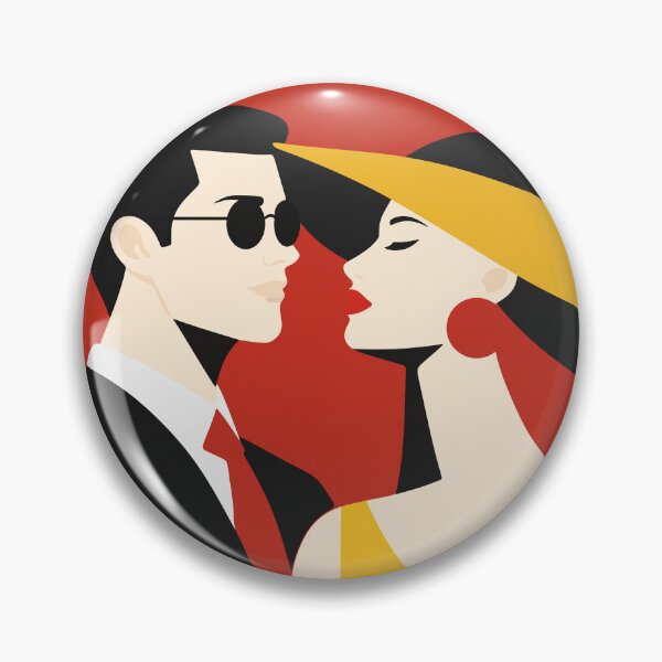 Item preview, Bauhaus Couple Poster, Mid Century Modern Art designed and sold by Studio pod Burom.