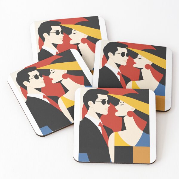 Item preview, Bauhaus Couple Poster, Mid Century Modern Art designed and sold by Studio pod Burom.
