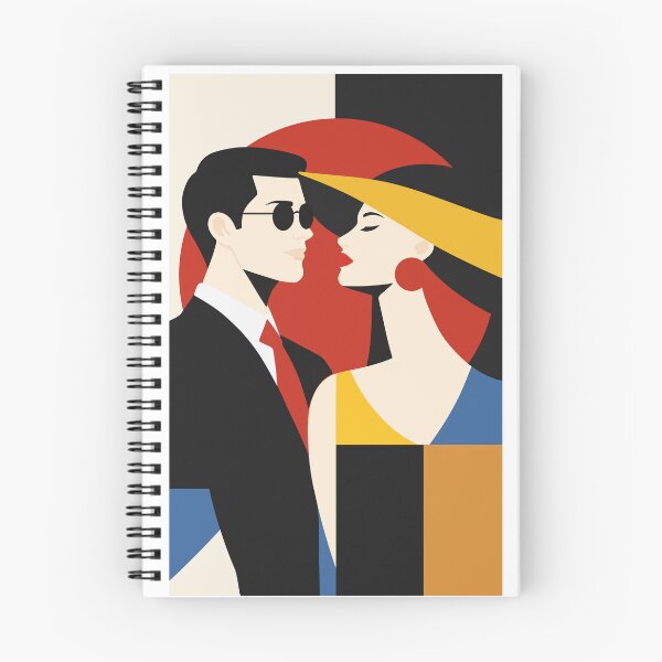 Item preview, Bauhaus Couple Poster, Mid Century Modern Art designed and sold by Studio pod Burom.