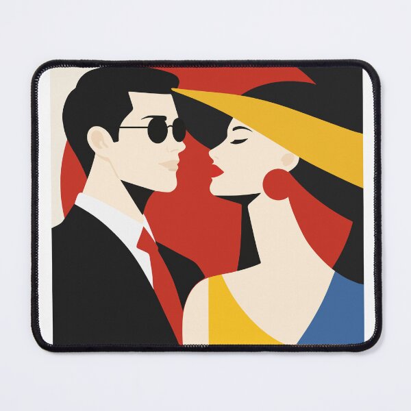 Item preview, Bauhaus Couple Poster, Mid Century Modern Art designed and sold by Studio pod Burom.