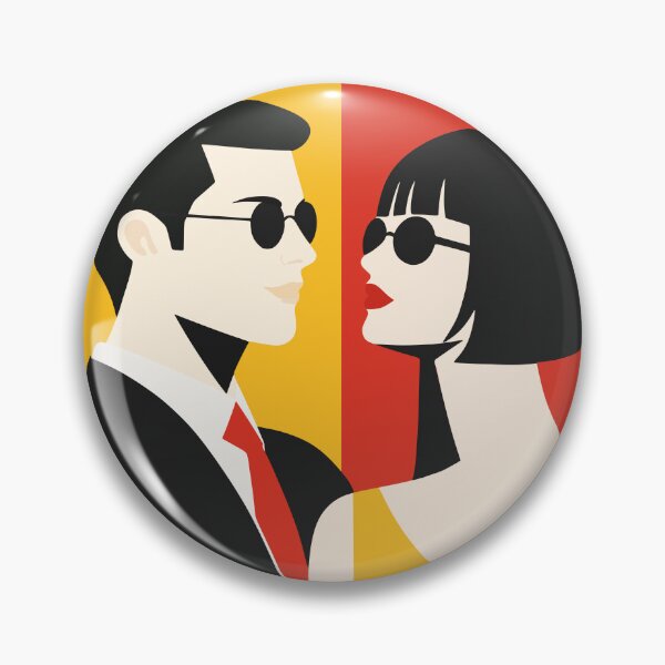 Item preview, Bauhaus Couple Poster, Mid Century Modern Art designed and sold by Studio pod Burom.