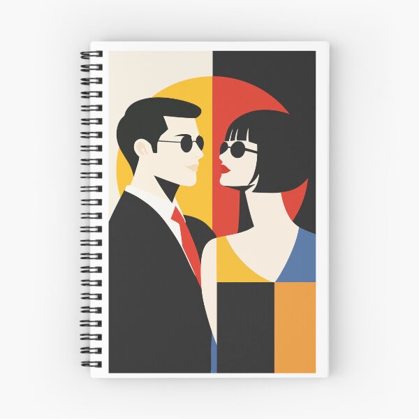 Item preview, Bauhaus Couple Poster, Mid Century Modern Art designed and sold by Studio pod Burom.