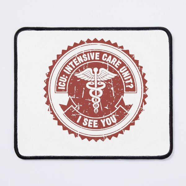 Item preview, ICU I See You funny intensive care nurse vintage badge gift designed and sold by language-des.