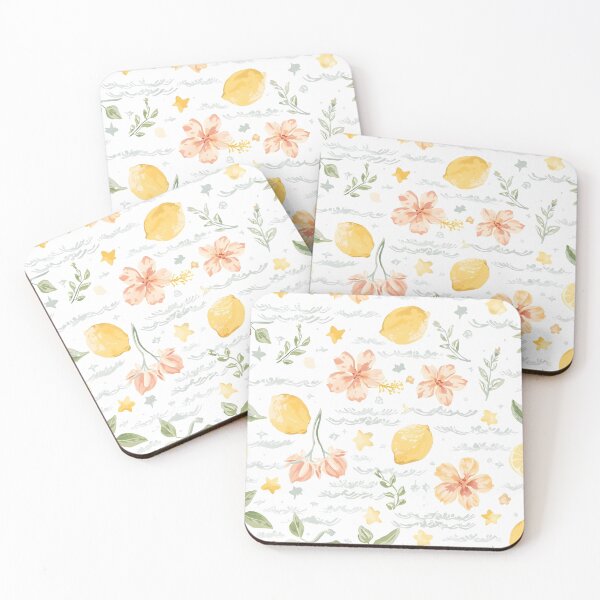 Item preview, Pastel Lemon Hibiscus Floral Pattern Notebooks designed and sold by FestivityFinds.