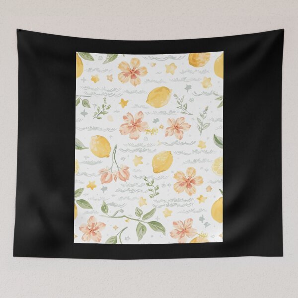 Item preview, Pastel Lemon Hibiscus Floral Pattern Notebooks designed and sold by FestivityFinds.