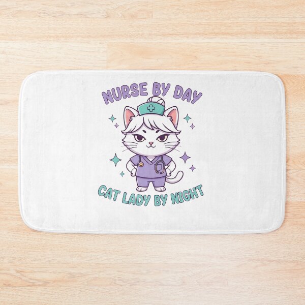 Item preview, Nurse by Day Cat Lady by Night cute funny nurse cat gift designed and sold by language-des.