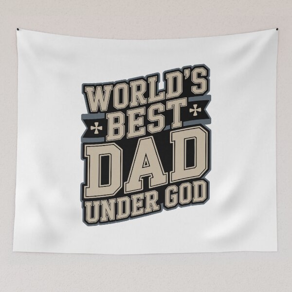 Item preview, World's Best Dad Under God Christian Father's Day Faith Design designed and sold by HahaHandlesHub.